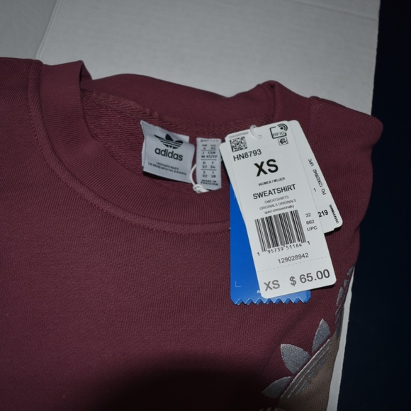 Women's Adidas Originals Adicolor Sliced Trefoil Crewneck Sweatshirt HN8793 - Picture 8 of 9